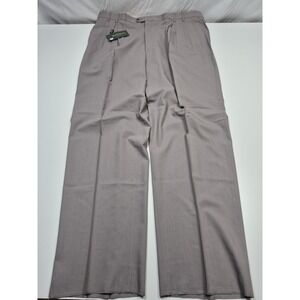 Zanieri Dress Pants Mens 46x37 Gray Wool Super 100 Pleated Unhemmed Italy NWT